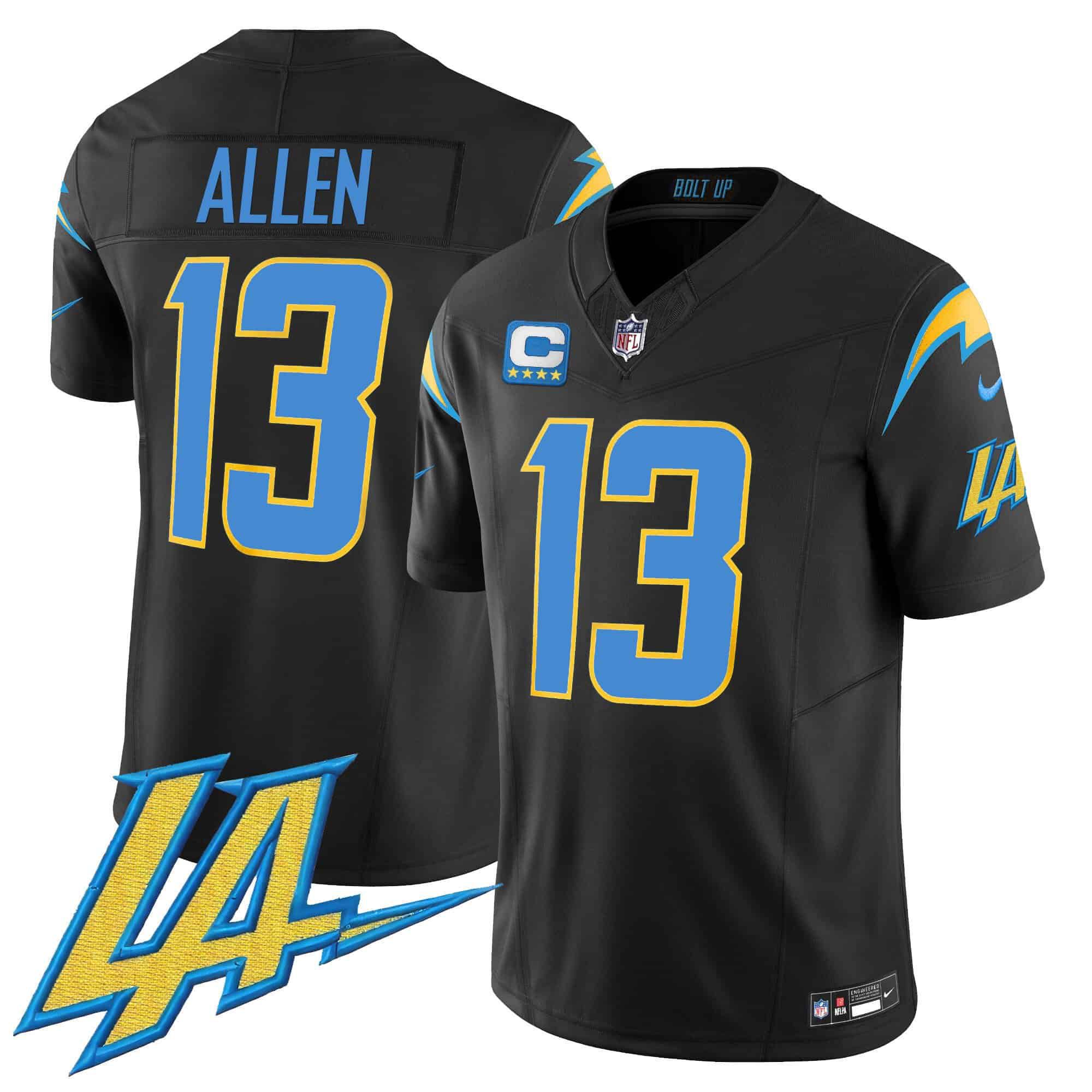 Men Los Angeles Chargers #13 Allen Black 2024 Nike Vapor Limited NFL Jersey style 1->indianapolis colts->NFL Jersey